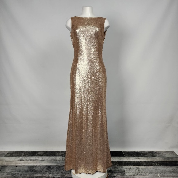 Lulus Sequin Dress Gold Xsmall Stretch
Bride Prom Formal - Picture 6 of 6